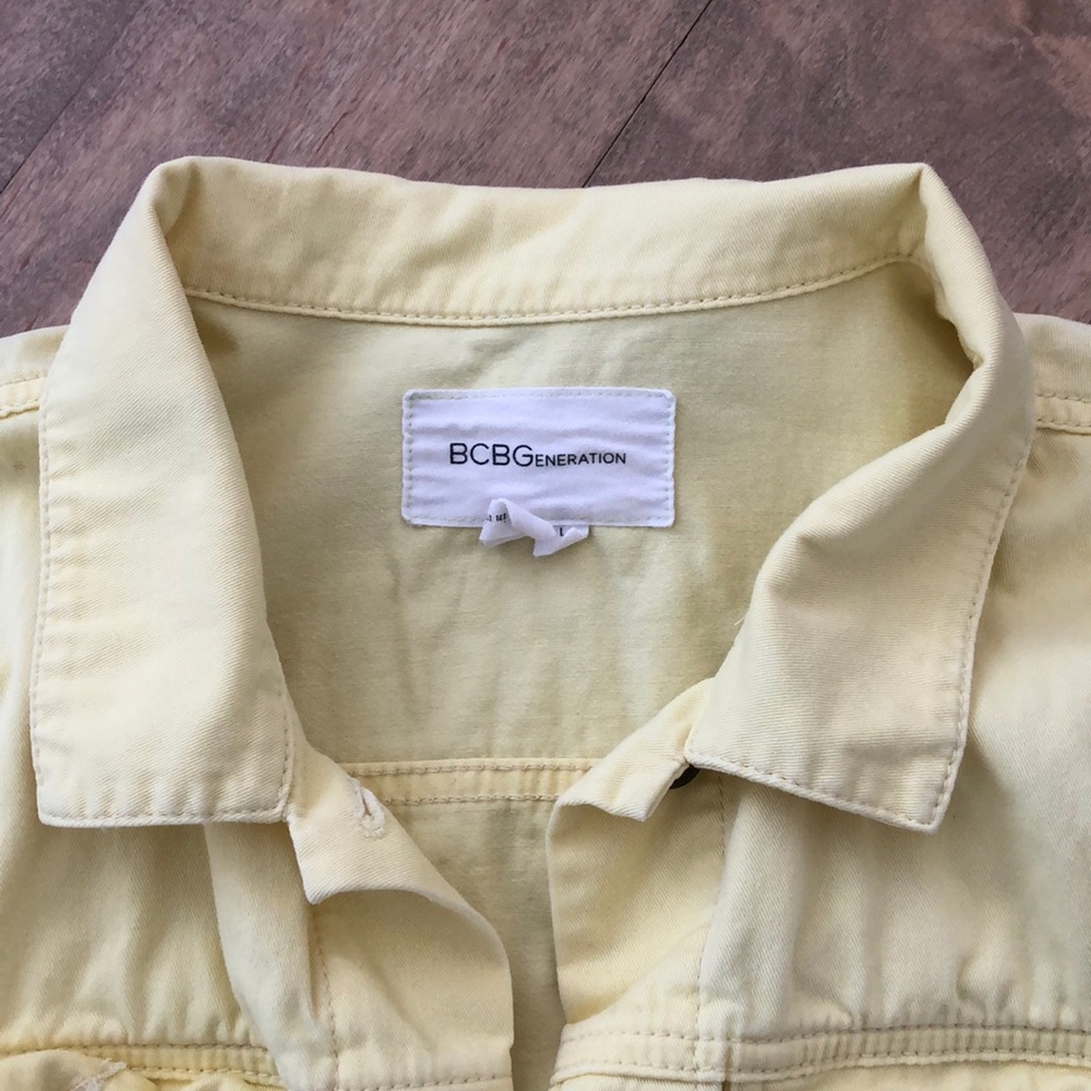 Bcbgeneration Yellow Button Up Jacket - image 3
